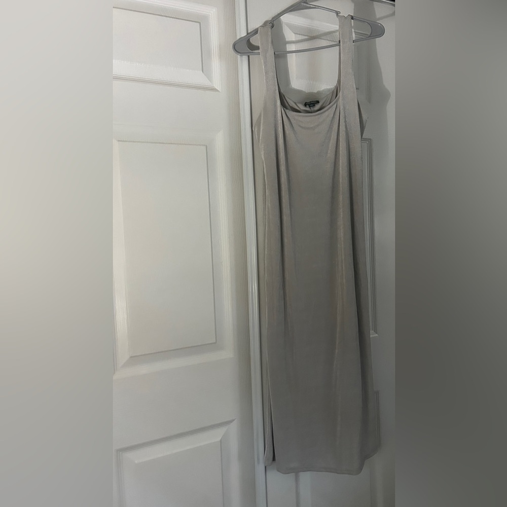 TARGET silver midi dress